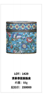 古玩雜項(xiàng)景泰藍(lán)煙膏盒真品鑒賞圖