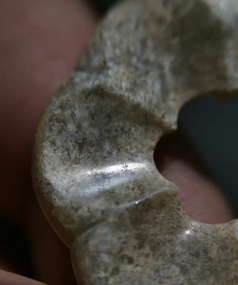 古玩玉器玉雕海棠環真品鑒賞圖