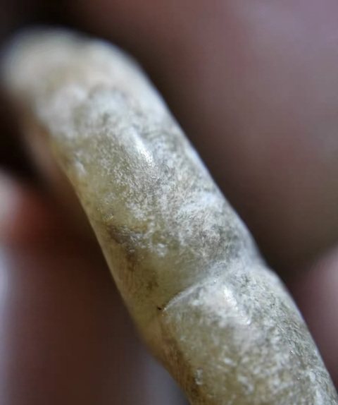 古玩玉器玉雕海棠環真品鑒賞圖