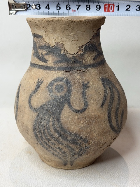 古玩陶瓷卡約文化·變形人蛙紋罐拍賣，當前價格792元