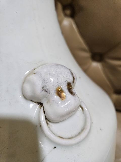 古玩陶瓷粉彩人物故事雙耳大瓶真品鑒賞圖