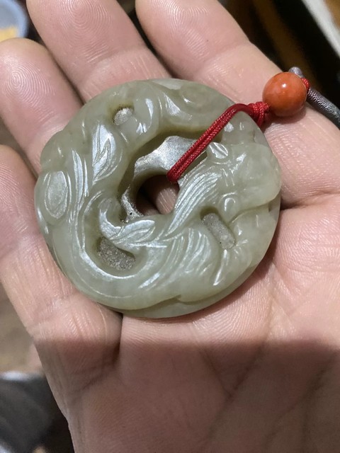 古玩玉器和田玉雕龍紋璧真品鑒賞圖