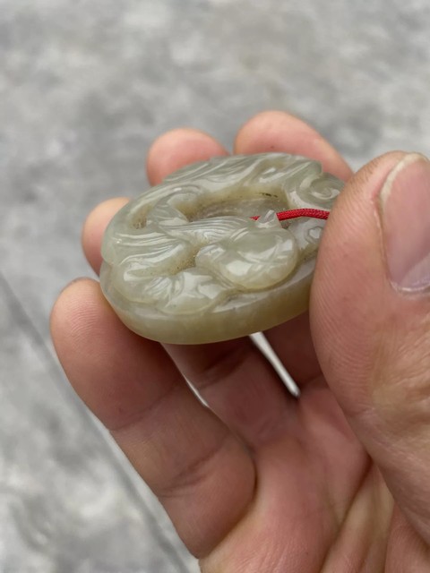 古玩玉器螭龍璧真品鑒賞圖