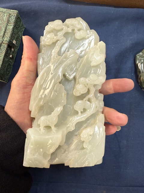 古玩玉器和田玉雕“山子擺件”真品鑒賞圖