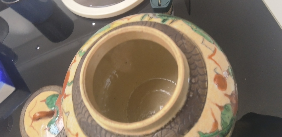 古玩陶瓷哥釉地鐵銹釉五彩加粉彩刀馬人罐真品鑒賞圖