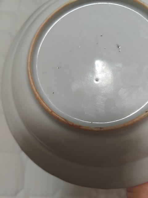 古玩陶瓷藍釉描金盤真品鑒賞圖