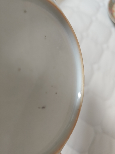 古玩陶瓷藍釉描金盤真品鑒賞圖