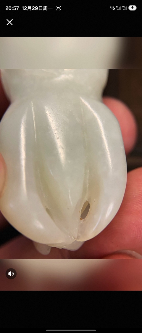 古玩玉器玉佛手真品鑒賞圖