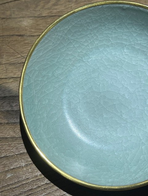 古玩陶瓷龍泉青瓷刻仰蓮紋洗真品鑒賞圖