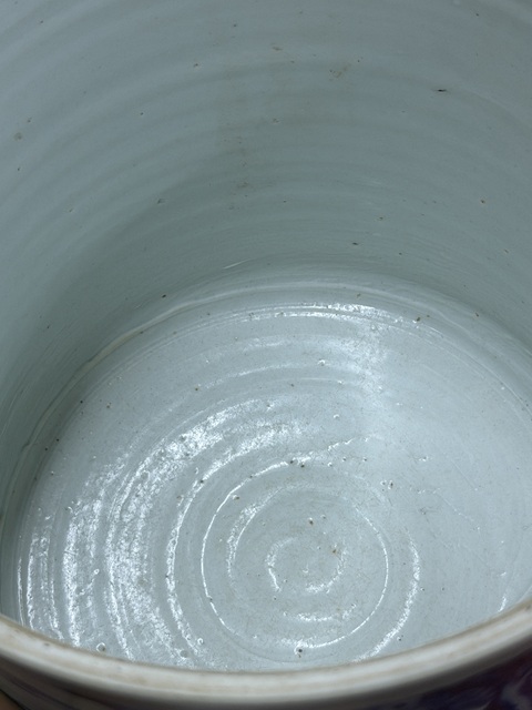 古玩陶瓷青花人物紋筆海真品鑒賞圖