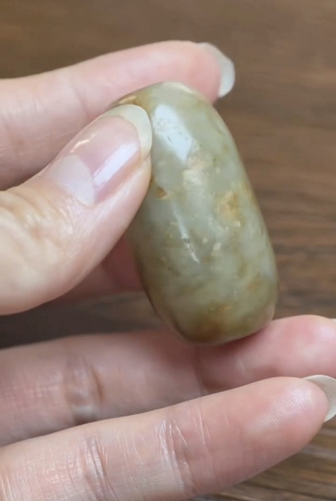 古玩玉器玉棗珠真品鑒賞圖