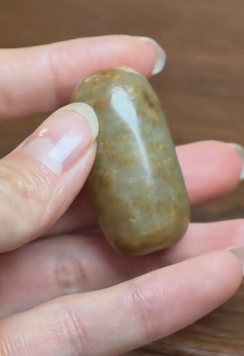 古玩玉器玉棗珠真品鑒賞圖