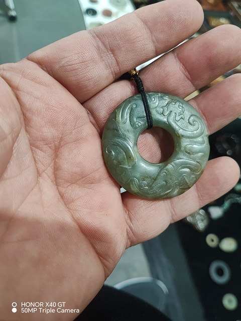 古玩玉器和田玉雕“螭龍紋璧”真品鑒賞圖