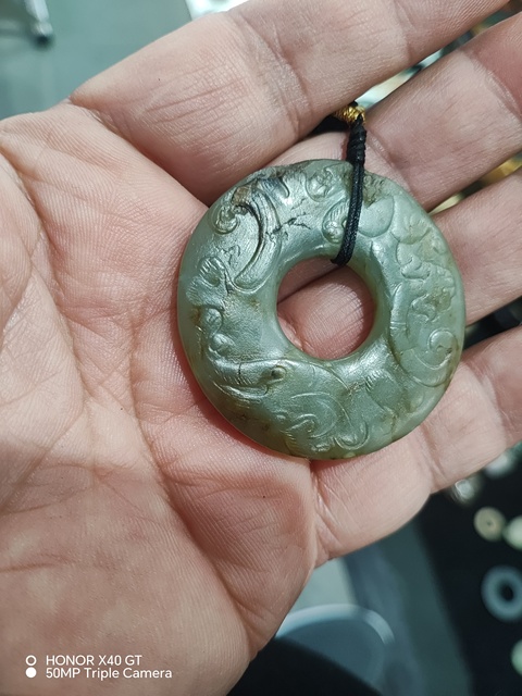 古玩玉器和田玉雕“螭龍紋璧”真品鑒賞圖