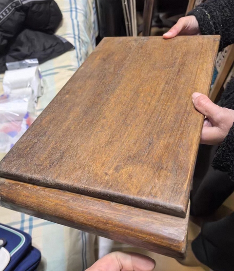 古玩雜項木頭卷幾真品鑒賞圖