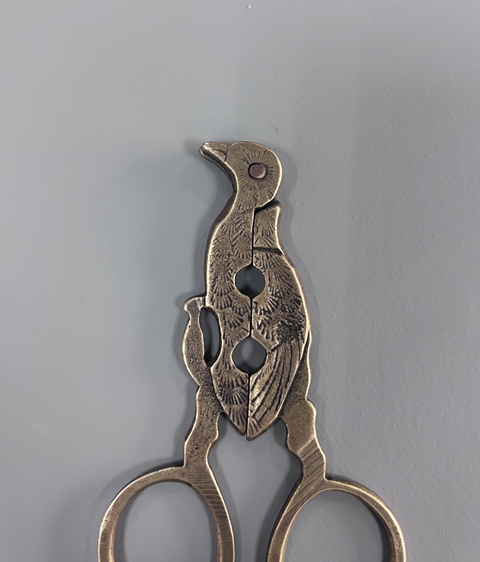 古玩銅器黃銅剪刀真品鑒賞圖