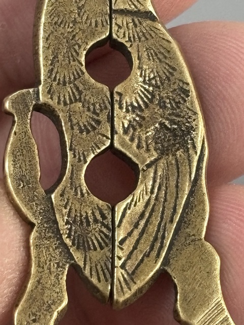 古玩銅器黃銅剪刀真品鑒賞圖