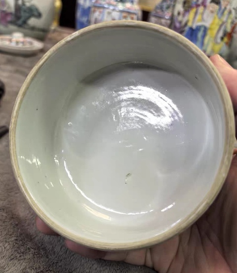 古玩陶瓷青花冰梅圖罐蓋真品鑒賞圖