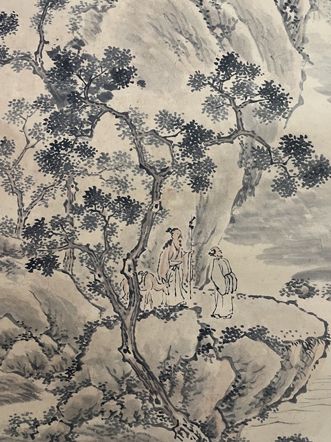 古玩字畫王贏山水立軸真品鑒賞圖