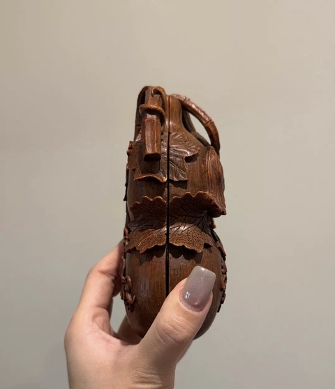 古玩雜項(xiàng)竹刻葫蘆真品鑒賞圖