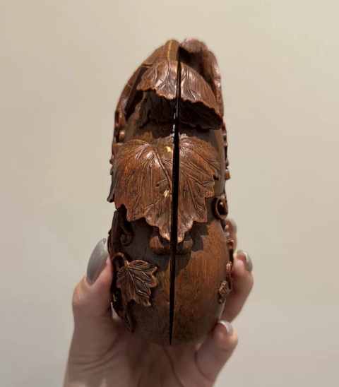 古玩雜項(xiàng)竹刻葫蘆真品鑒賞圖