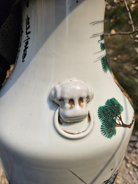 古玩陶瓷民國 粉彩人物嫁妝瓶真品鑒賞圖