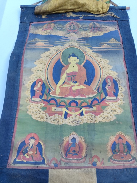 古玩字畫佚名唐卡佛像真品鑒賞圖