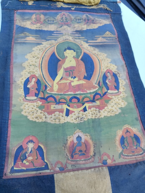 古玩字畫佚名唐卡佛像真品鑒賞圖