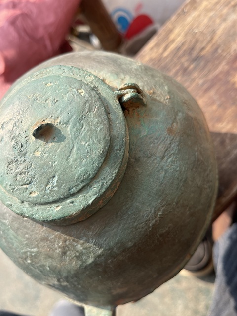 古玩銅器拼接組合雞嘴壺真品鑒賞圖