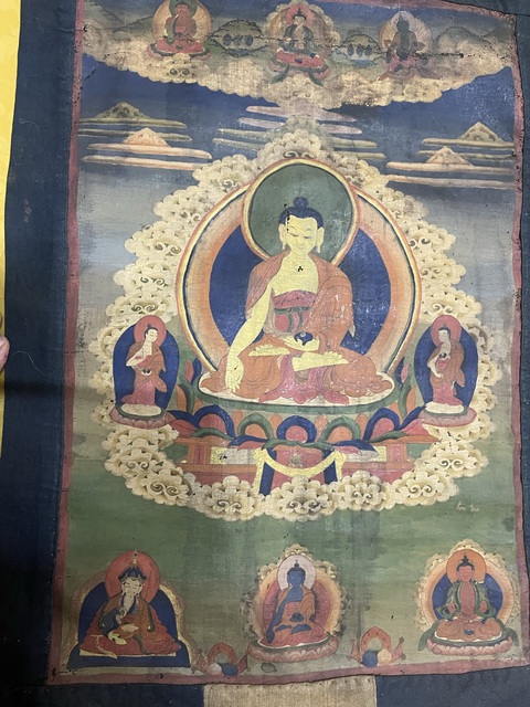 古玩字畫佚名唐卡佛像真品鑒賞圖