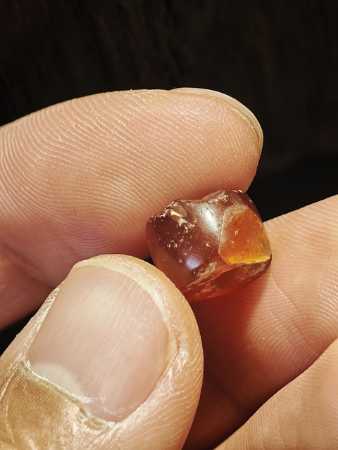 古玩玉器西亞老瑪瑙珠真品鑒賞圖