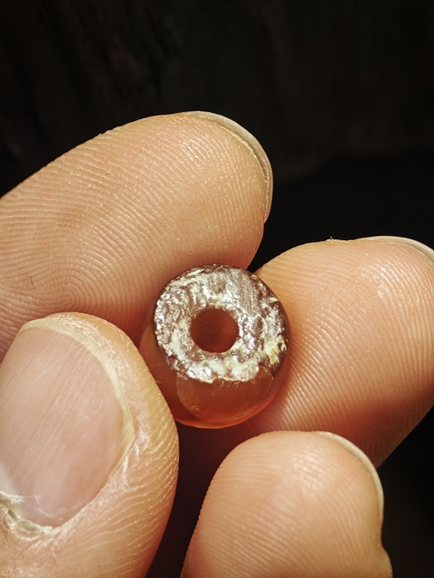 古玩玉器西亞老瑪瑙珠真品鑒賞圖