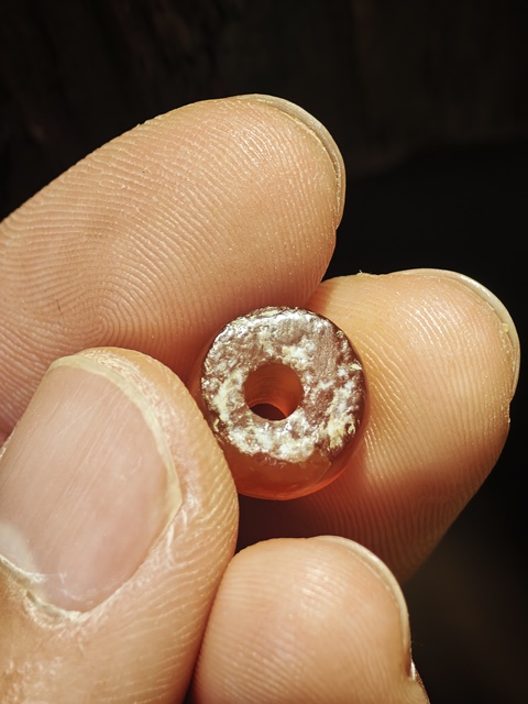 古玩玉器西亞老瑪瑙珠真品鑒賞圖