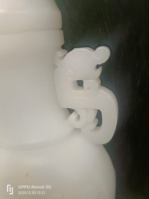 古玩玉器“乳化玻璃”鑲嵌案屏真品鑒賞圖