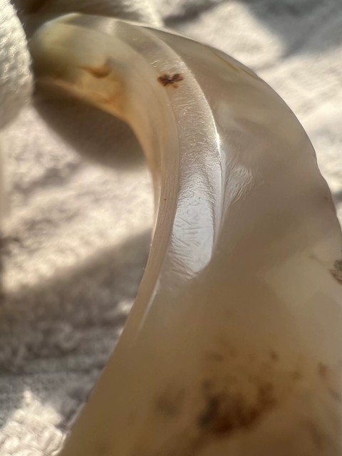 古玩玉器瑪瑙飛碟環(huán)真品鑒賞圖