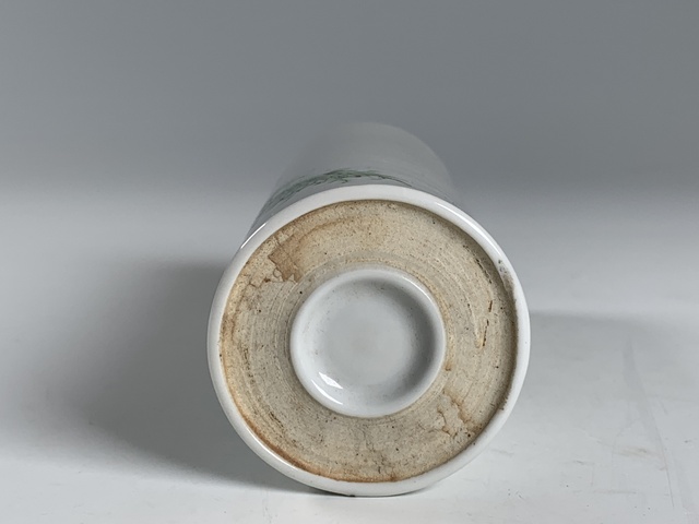 古玩陶瓷民國(guó)·粉彩柳梢鳴蟬紋香筒拍賣(mài)，當(dāng)前價(jià)格7260元