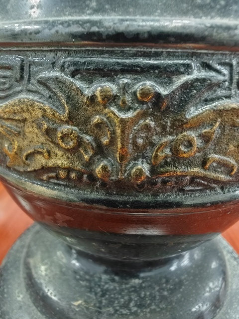 古玩銅器燭臺真品鑒賞圖