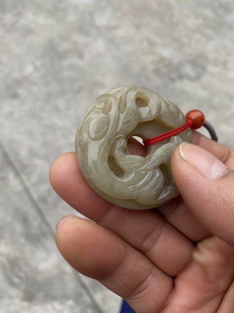 古玩玉器螭龍璧真品鑒賞圖