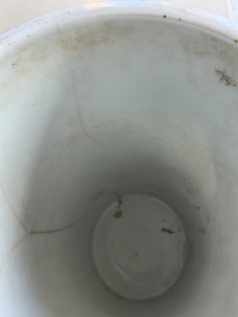 古玩陶瓷胭脂紅開光淺絳彩人物紋帽筒真品鑒賞圖