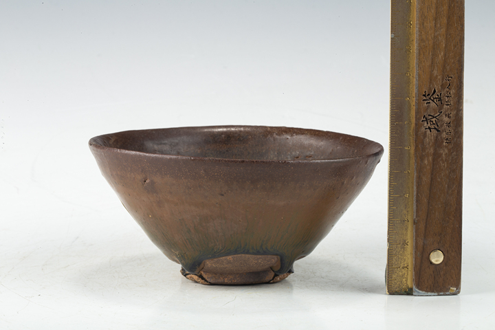 古玩陶瓷明以前·建窯柿紅釉兔毫盞拍賣，當(dāng)前價格4656元