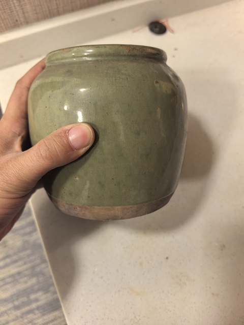 古玩陶瓷青釉罐真品鑒賞圖