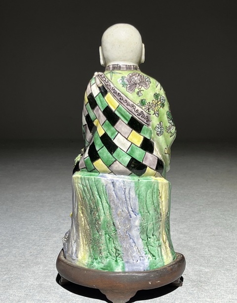 古玩陶瓷素三彩瓷像真品鑒賞圖