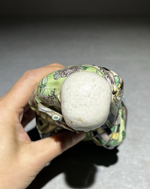 古玩陶瓷素三彩瓷像真品鑒賞圖