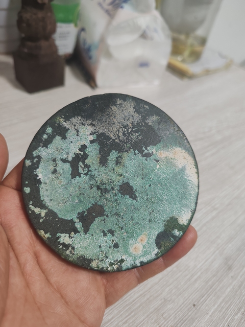 古玩銅器跑獸紋銅鏡真品鑒賞圖