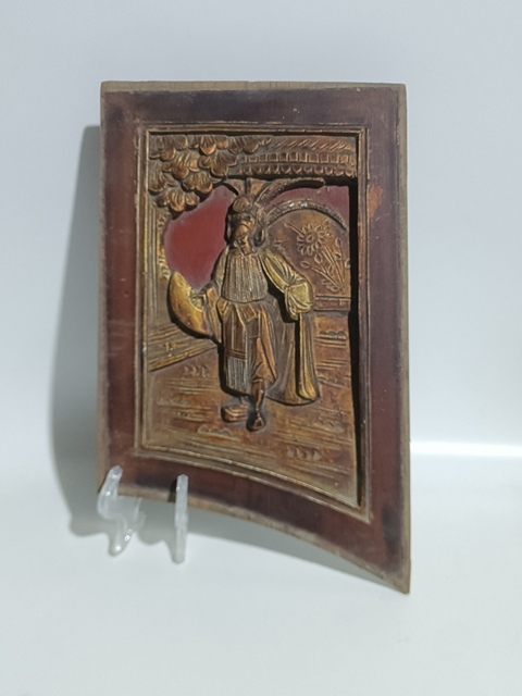 古玩雜項木雕板真品鑒賞圖