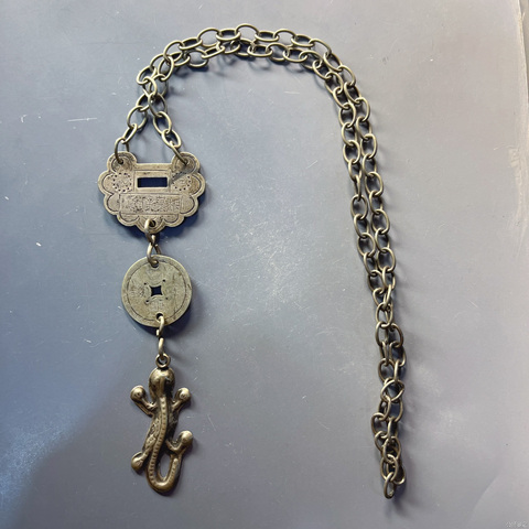 古玩雜項晚清民國項鏈銀飾真品鑒賞圖