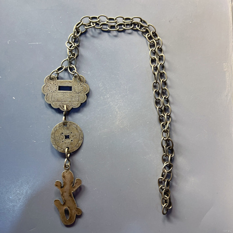 古玩雜項晚清民國項鏈銀飾真品鑒賞圖