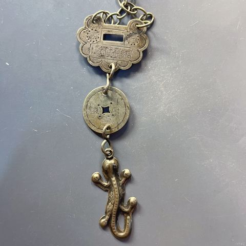 古玩雜項晚清民國項鏈銀飾真品鑒賞圖