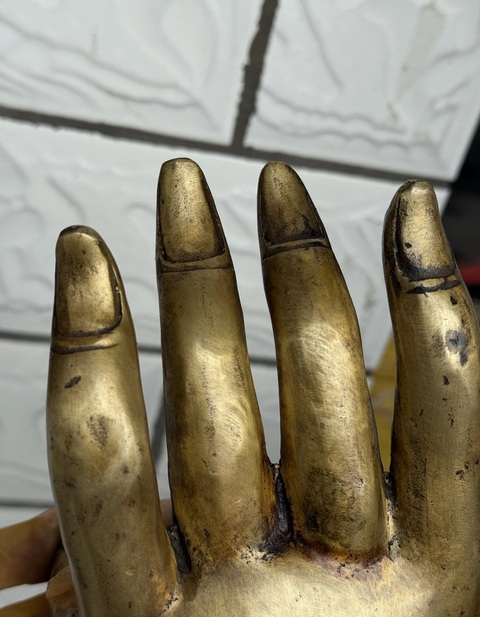 古玩銅器佛手真品鑒賞圖