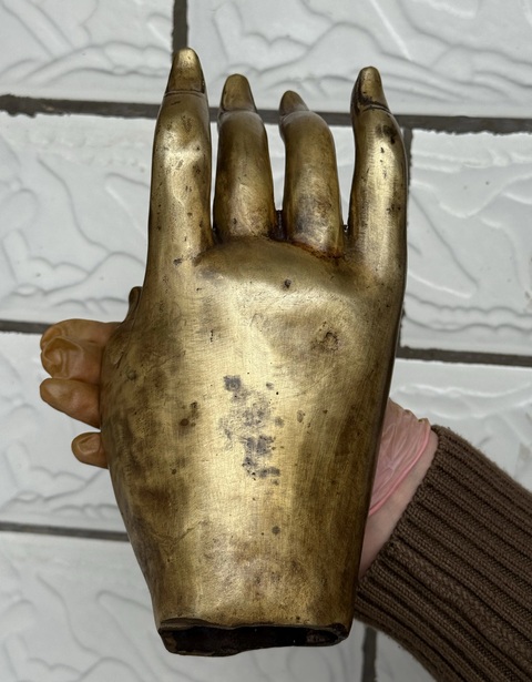 古玩銅器佛手真品鑒賞圖